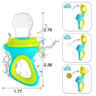 Alimentador Mamadeira de Colher e Chupeta de Silicone 2em1