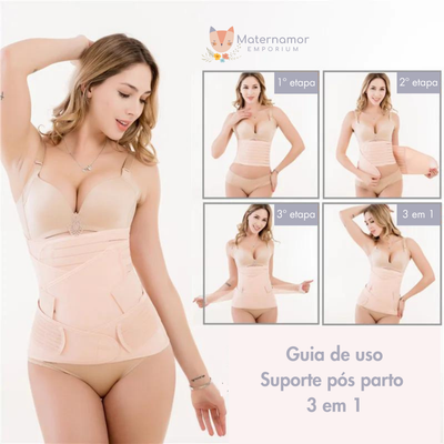 Cinta Modeladora Pós-Parto 3em1